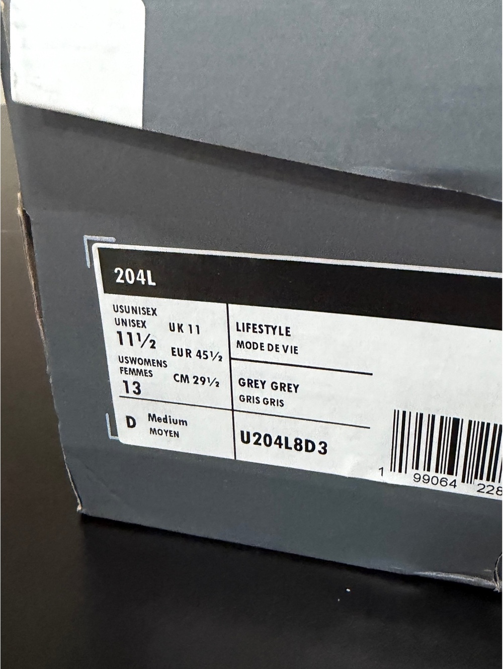 Size 11.5 - New Balance 204L “Raincloud Grey Matter” - Picture 6 of 6